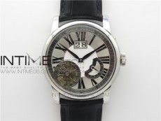 RB HOMMAGE TOURBILLON RDDBHO0558 WHITE DIAL ON BLACK LEATHER STRAP.