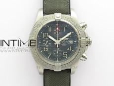 Avenger Bandit E1338310 Ti V9F 1:1 Best Edition Gray Dial on Gray Nylon Strap A7750 (Free Extra Strap)