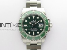 Submariner 116610 LV Green Ceramic 904L SS Case ZF 1:1 Best Edition Green Dial  On 904L SS Bracelet VR3135