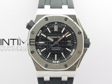 Royal Oak Offshore Diver 15710 ZF 1:1 Best Edition Black Dial on Black Rubber Strap 