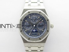 Royal Oak 41mm Complicated 26574 SS APSF 1:1 Best Edition Blue Dial on SS Bracelet A5134 (CHS) V2