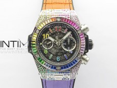 Big Bang Unico Rainbow King SS 45mm ZF 1:1 Best Edition on Rainbow Gummy Strap A1242