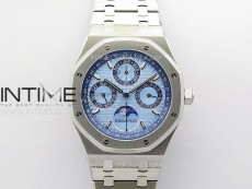 Royal Oak 41mm Complicated 26574 SS APSF 1:1 Best Edition Ice blue Dial on SS Bracelet A5134 (CHS) V2