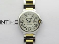 Ballon Bleu 42mm SS/YG K3F 1:1 Best Edition White Texture Dial on SS Bracelet A2824