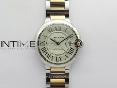 Ballon Bleu 42mm SS/RG K3F 1:1 Best Edition White Texture Dial on SS Bracelet A2824