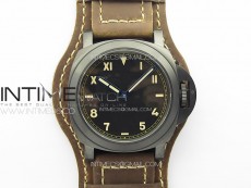 PAM779 DLC T HWF 1:1 Best Edition on Black ASSO Leather Strap A6497