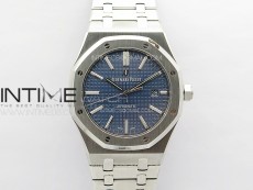 Royal Oak 41mm 15400 SS APSF 1:1 Best Edition Blue Textured Dial on SS Bracelet A3120 Super Clone