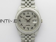 DateJust 41 126334 Full Paved Diamonds BP Best Edition Diamond Dial Arabic Markers on Jubilee Bracelet A2824