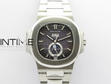 Nautilus 5726 Full Function SS PPF 1:1 Best Edition Gray Dial on SS Bracelet PPF324