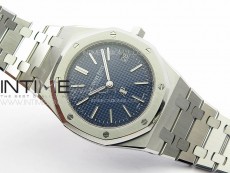 Royal Oak 39mm 15202 SS ZF 1:1 Best Edition Blue Textured Dial on SS Bracelet A2121 V2