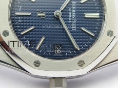 Royal Oak 39mm 15202 SS ZF 1:1 Best Edition Blue Textured Dial on SS Bracelet A2121 V2