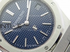 Royal Oak 39mm 15202 SS ZF 1:1 Best Edition Blue Textured Dial on SS Bracelet A2121 V2