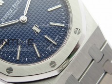 Royal Oak 39mm 15202 SS ZF 1:1 Best Edition Blue Textured Dial on SS Bracelet A2121 V2