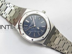 Royal Oak 39mm 15202 SS ZF 1:1 Best Edition Blue Textured Dial on SS Bracelet A2121 V2