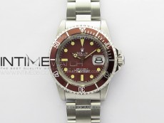 Vintage Submariner 1680 SS JKF Best Edition Tropical Red Dial on SS Bracelet