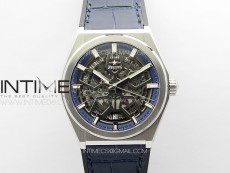 Defy Classic LF 1:1 Best Edition Skeleton Blue Dial on Blue Gummy Strap A2892 V2