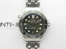 Seamaster Diver 300M ZF 1:1 Best Edition Green Ceramic Green Dial on SS Bracelet A8800