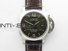 PAM1116 S TTF 1:1 Best Edition Dark Green Dial on Brown Leather Strap P9010 V2