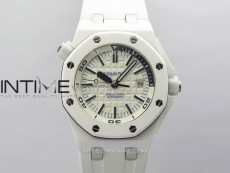 Royal Oak Offshore Diver 15707 White Ceramic APSF 1:1 Best Edition SA3120 Super Clone