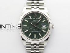 DateJust 41 126334 904L SS VSF 1:1 Best Edition Green Fluted Dial on Jubilee Bracelet VS3235