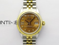 Datejust 28mm 279173 SS/YG APSF Best Edition Gold Dial Star Crystals Markers on Jubilee Bracelet NH05