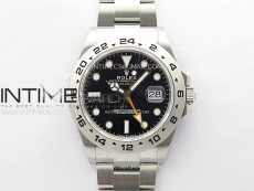 Explorer II 42mm 226570 Black 904L SS V2 GMF 1:1 Best Edition Black Dial on Bracelet Super Clone SH3285 (Correct Hand Stack)