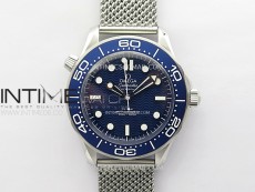 Seamaster 300M "No Time to Die" 007 SS VSF 1:1 Best Edition Blue Dial on SS Mesh Bracelet A8806