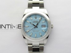 DateJust 41 126300 SS BP 1:1 Best Edition Ice Blue Dial on Oyster Bracelet