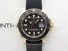 Yacht-Master 126655 Weight RG/Tungsten Gold ARF 1:1 Best Edition Black Ceramic Bezel on Oysterflex Rubber Strap VS3235