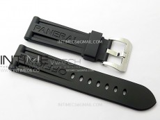 24mm/22mm Black Panerai Rubber Strap