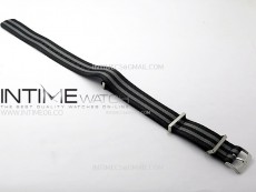 20mm Black Omega Nylon Strap