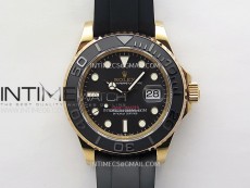 Yacht-Master 126655 BP 1:1 Best Edition Black Ceramic Bezel on Black Rubber Strap VR3235