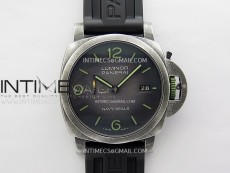 PAM1412 Z Satin-polished steel VSF 1:1 Best Edition Green Shaed Dial on Black Rubber Strap Asian P9010 super clone