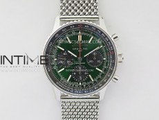 Navitimer B01 43mm SS B50 Best Edition Green Dial On SS Bracelet A7750