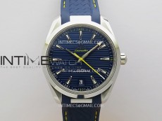 Aqua Terra 150M Master VSF 1:1 Best Edition Blue Dial Yellow Second On Blue Rubber Strap A8900 Super Clone