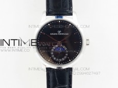 GP moonphase SS Black Dial on Black Leather Strap On Cal.GP033MO