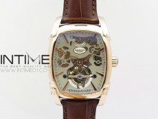 Kalpa Grande Tourbillon RG Gray Skeleton Dial on Brown Leather Strap