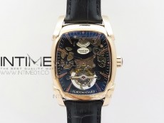 Kalpa Grande Tourbillon RG Black Skeleton Dial on Black Leather Strap