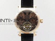 Speake-Marin RG Case RG Dial on RG Dial On Black Leather Asian EQ Tourbillon (Free Brown Leather Strap)