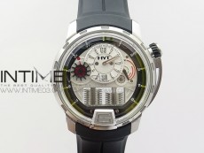 HYT SS CYF white dial black Crown On Black Rubber Strap Asian movement HTY Cal.101