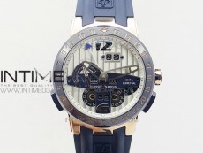 Executive Toro RG TWA 1:1 Best Edition White Dial on Blue Rubber Strap Asian UN-32