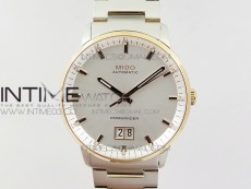 Commander SS/RG HGF 1:1 Best Edition White Dial On SS Bracelet A2824